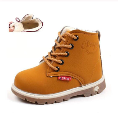 Children Casual Shoes Kids Autumn Winter Martin Boots Boys Shoes Fashion Leather Soft Antislip Girls Boots 21-30 Sport Running Shoes