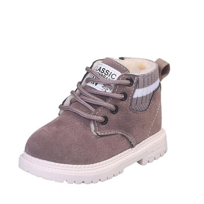 Children Casual Shoes Kids Autumn Winter Martin Boots Boys Shoes Fashion Leather Soft Antislip Girls Boots 21-30 Sport Running Shoes