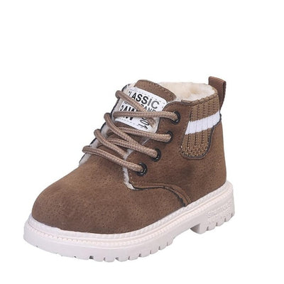 Children Casual Shoes Kids Autumn Winter Martin Boots Boys Shoes Fashion Leather Soft Antislip Girls Boots 21-30 Sport Running Shoes