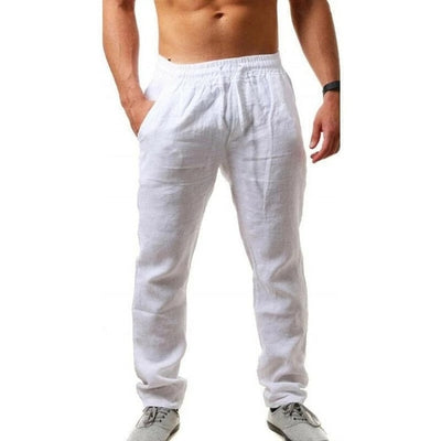 2020 men Cotton and linen trousers new