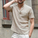 2020 men Cotton and linen trousers new