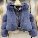 Fashion Real Fox Fur Coats With Genuine Sheepskin Leather Wholeskin Natural Fox Fur Jacket Outwear Luxury Women 2020 Winter New