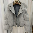 Fashion Real Fox Fur Coats With Genuine Sheepskin Leather Wholeskin Natural Fox Fur Jacket Outwear Luxury Women 2020 Winter New